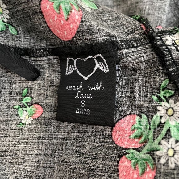 Hell Bunny Eileen Strawberry Print Halter Dress small - Picture 6 of 7